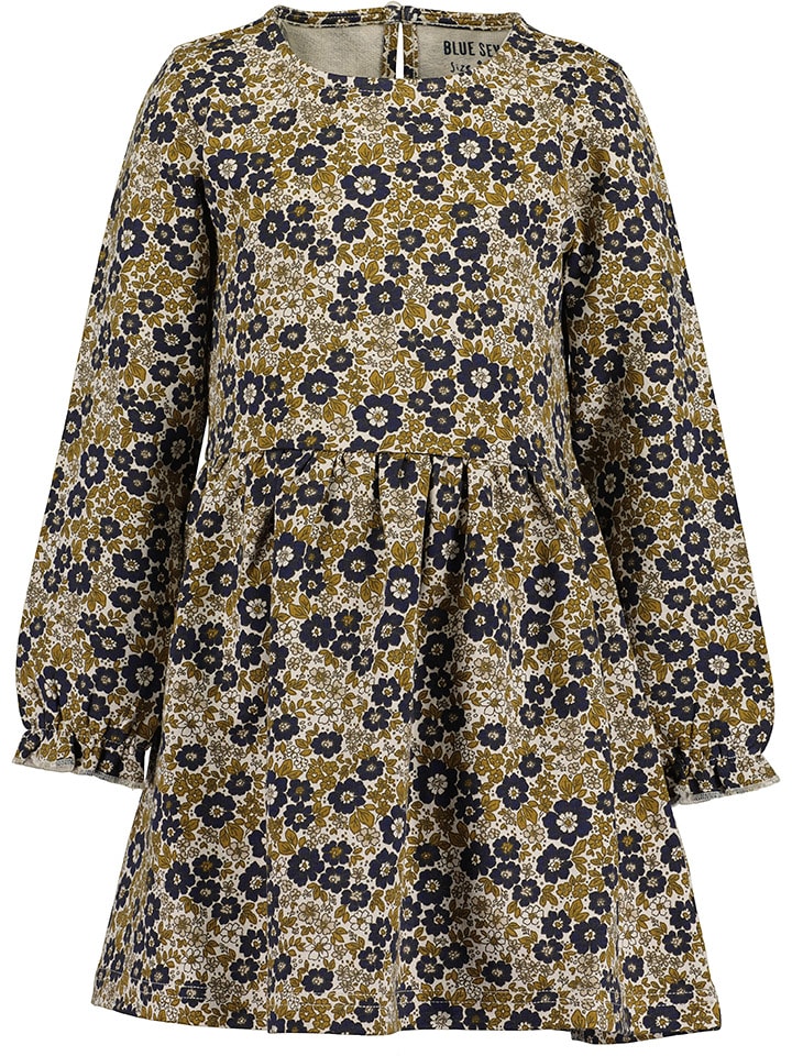 Blue Seven Sukienka w kolorze beżowo-granatowym rozmiar: 128