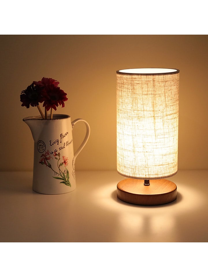 Opviq Lampa stołowa w kolorze beżowym - wys. 31 x Ø 15 cm rozmiar: onesize