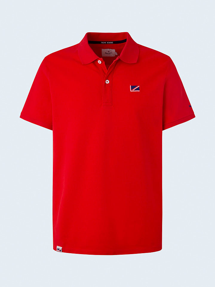 Pepe Jeans Koszulka polo "Vidal" w kolorze czerwonym rozmiar: M