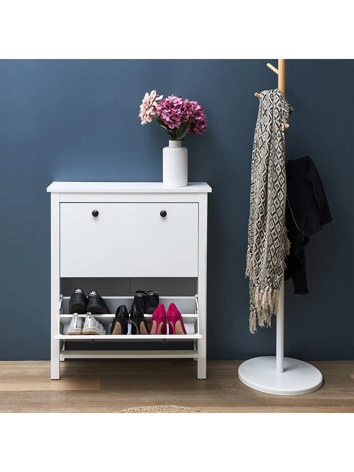 THE HOME DECO FACTORY Szafka w kolorze białym na buty - 78 x 92 x 24,5 cm rozmiar: onesize