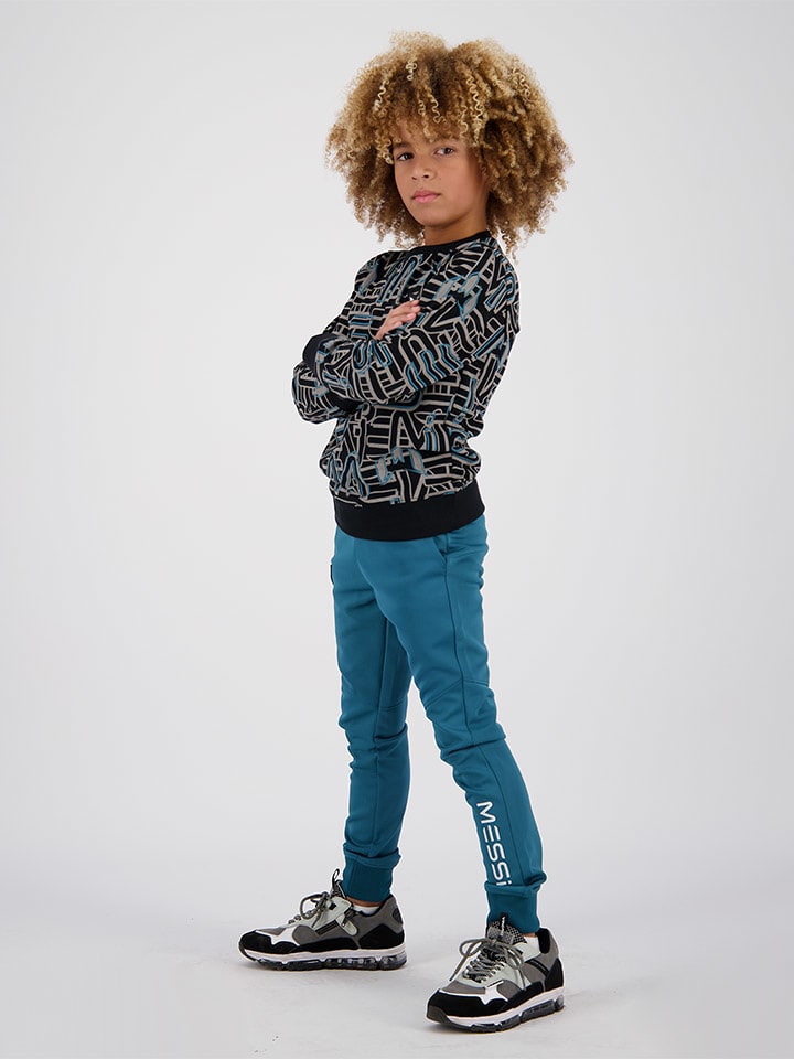 Messi Bluza w kolorze czarno-niebieskim rozmiar: 116