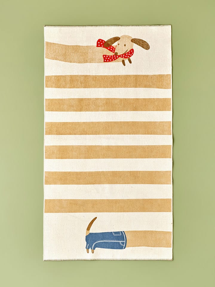 BELLA MAISON Dywan "Sausage Dog" w kolorze kremowo-jasnobrązowym - 150 x 80 cm rozmiar: onesize