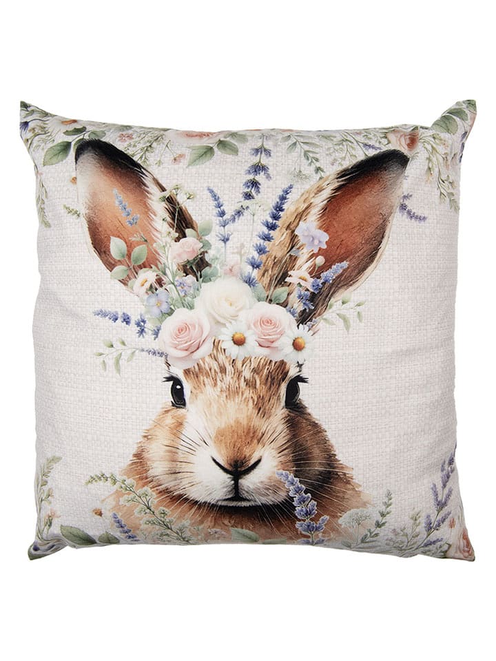 Clayre & Eef Poszewka w kolorze kremowo-jasnobrązowym na poduszkę - 45 x 45 cm rozmiar: onesize