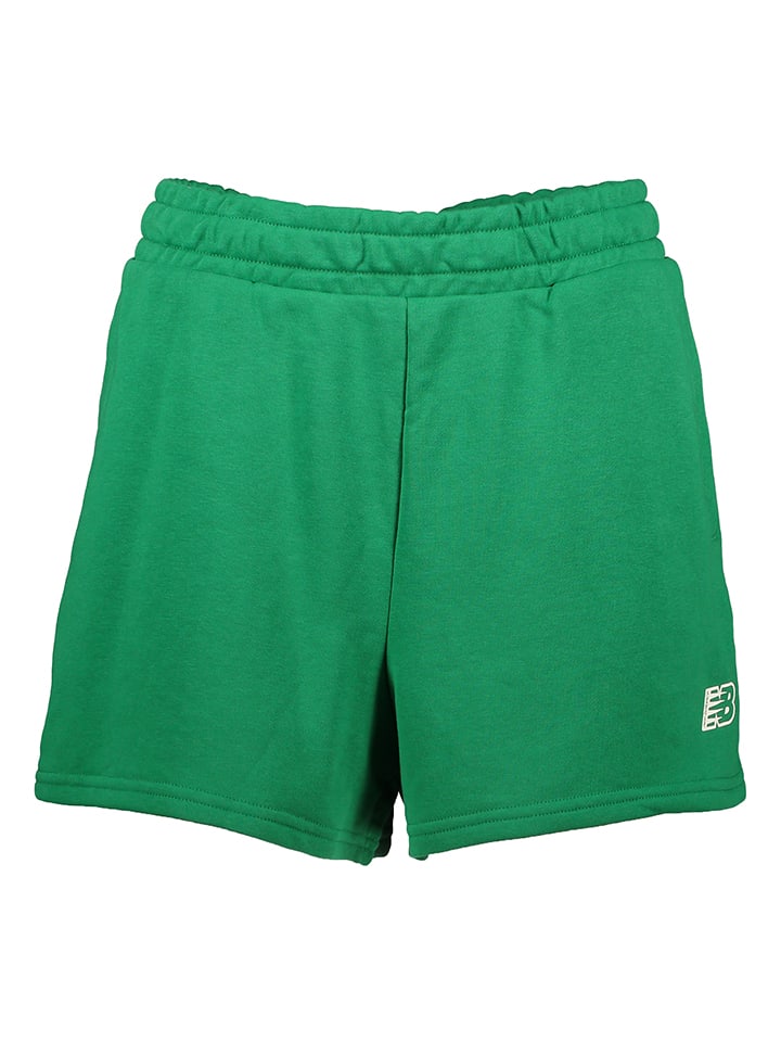 New Balance Szorty dresowe "Essentials" w kolorze zielonym rozmiar: XS