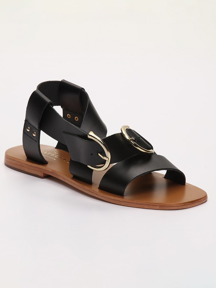 Les BAGATELLES Skórzane sandały "Abhayd" w kolorze czarnym rozmiar: 37