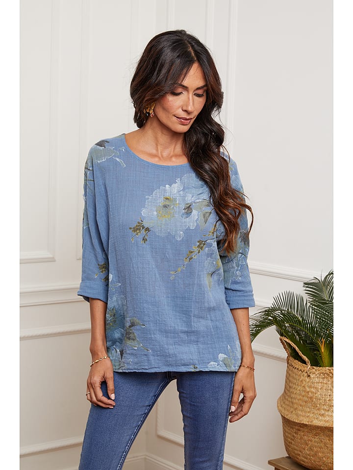 Fleur de Lin Bluzka "Johnson" w kolorze niebieskim rozmiar: XXL