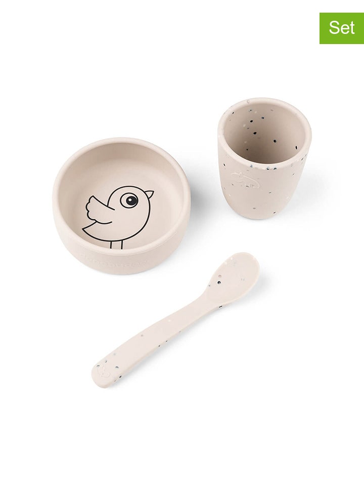 done by deer 3-częściowy zestaw "Birdee" w kolorze beżowym rozmiar: onesize