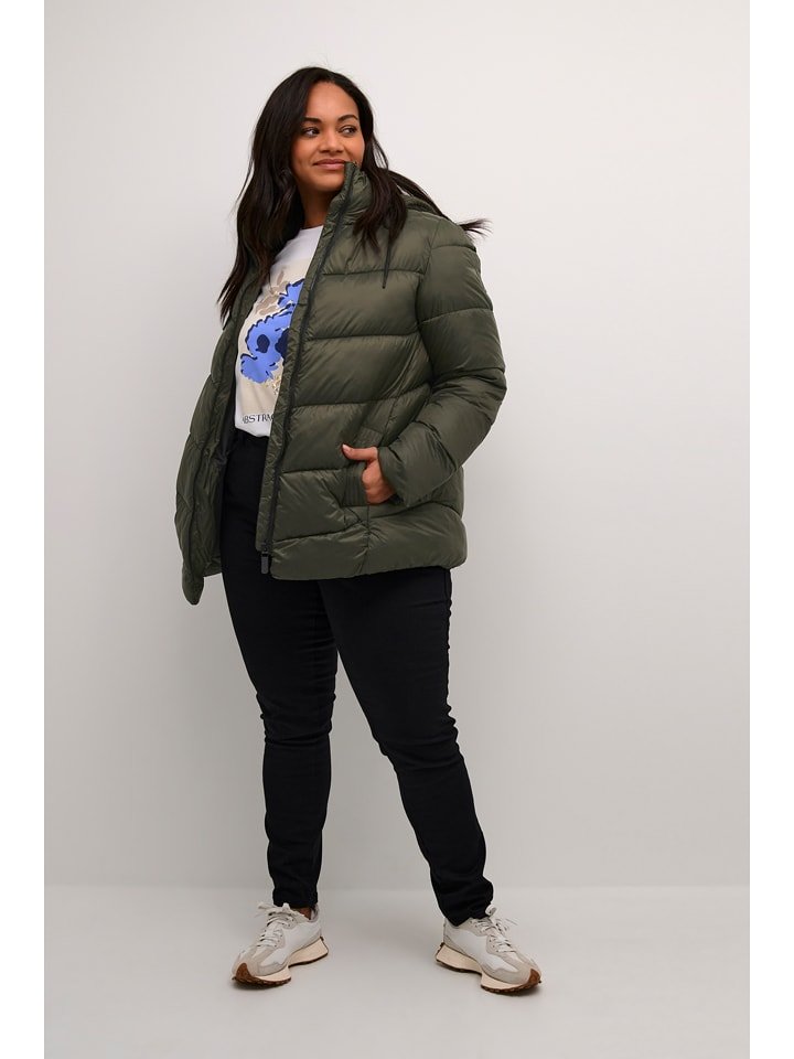 KAFFE curve Kurtka zimowa w kolorze khaki rozmiar: 42