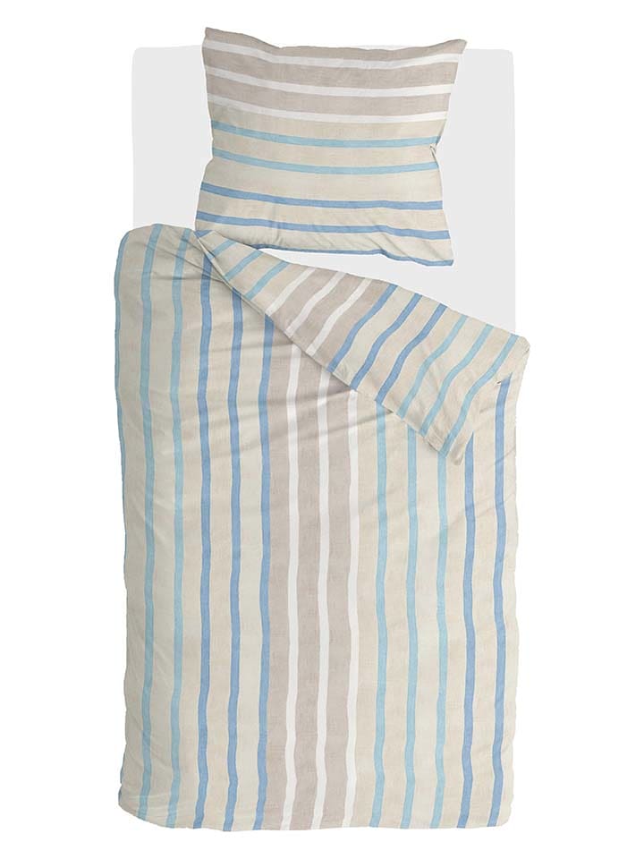 Walra Komplet pościeli renforcé "Natural Stripes" ze wzorem rozmiar: 140x220 cm