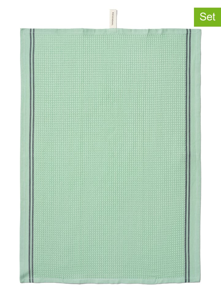 Rosendahl Ściereczki (2 szt.) "Alpha" w kolorze miętowym do naczyń - 70 x 50 cm rozmiar: onesize