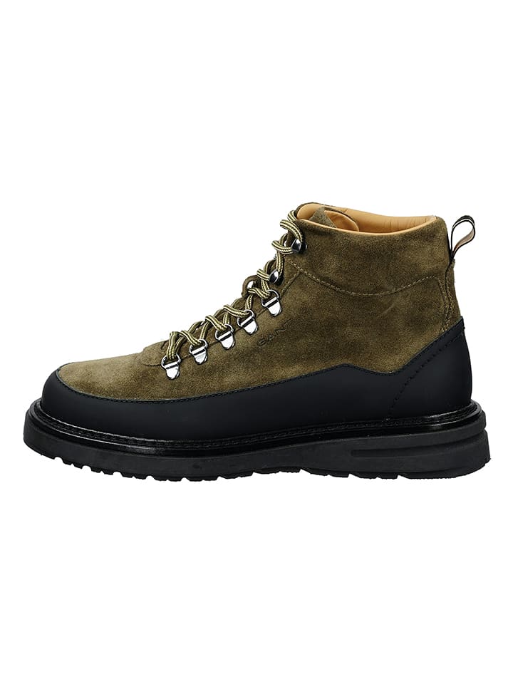 GANT Footwear Skórzane botki "Hillprep" w kolorze oliwkowym rozmiar: 41