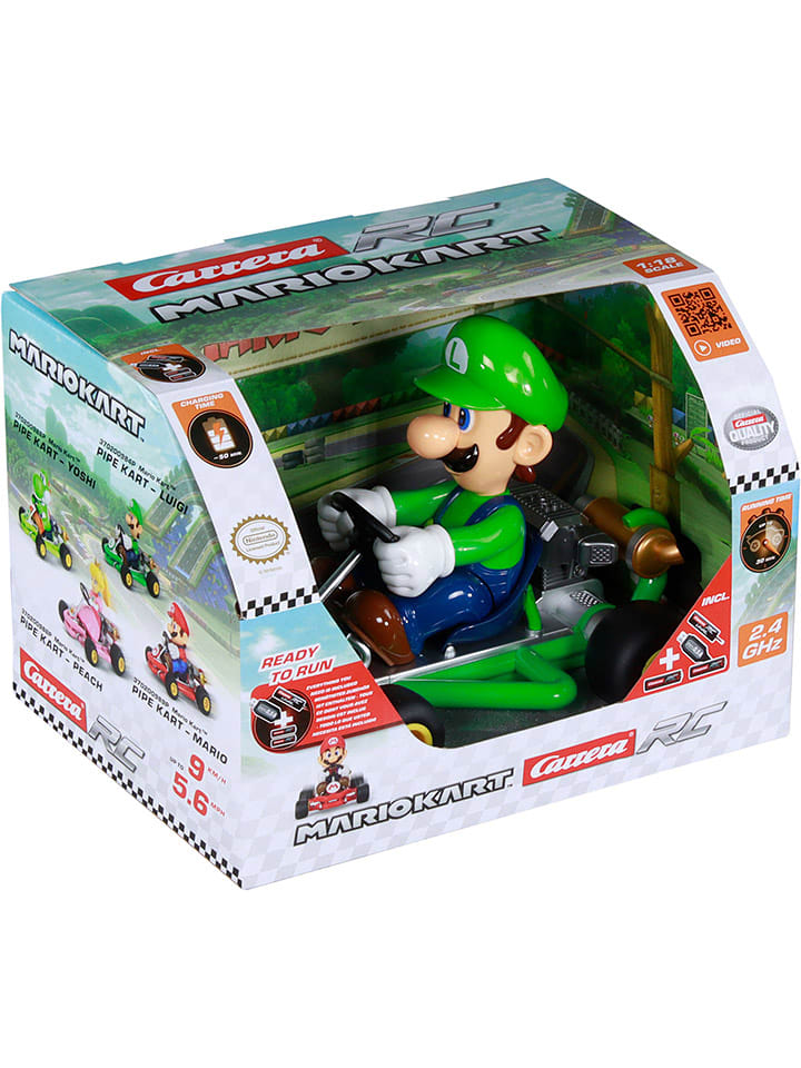 Carrera Samochód zdalnie sterowany "Mario Kart - Pipe Kart, Luigi" - 6+ rozmiar: onesize