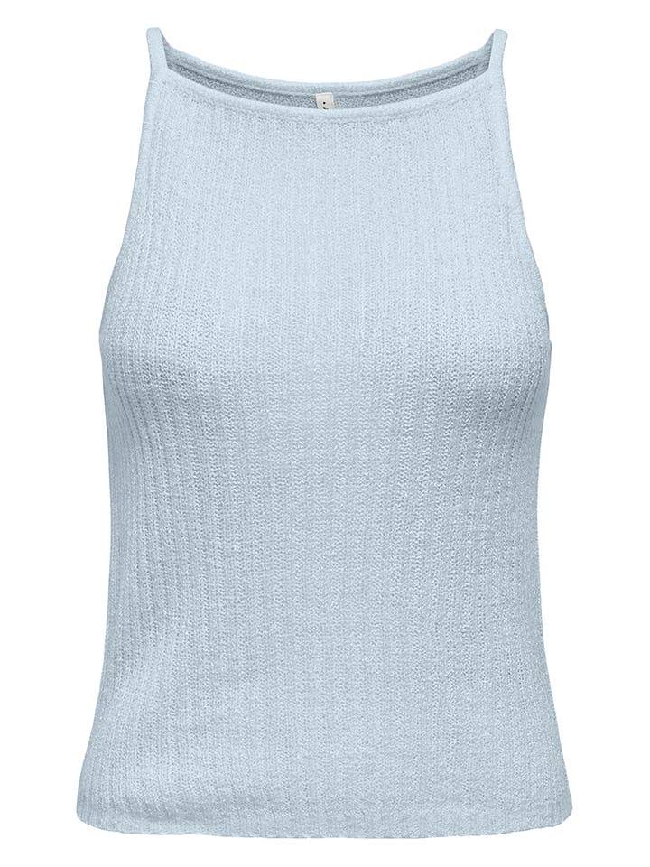 ONLY Top dzianinowy w kolorze błękitnym rozmiar: S