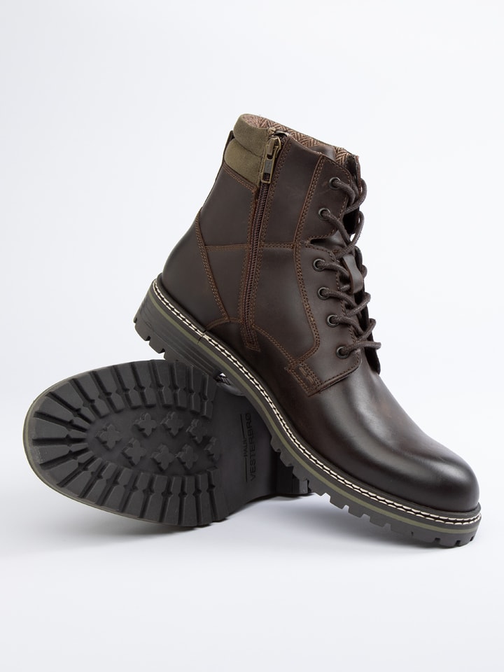 PAUL VESTERBRO Skórzane botki w kolorze brązowym rozmiar: 42