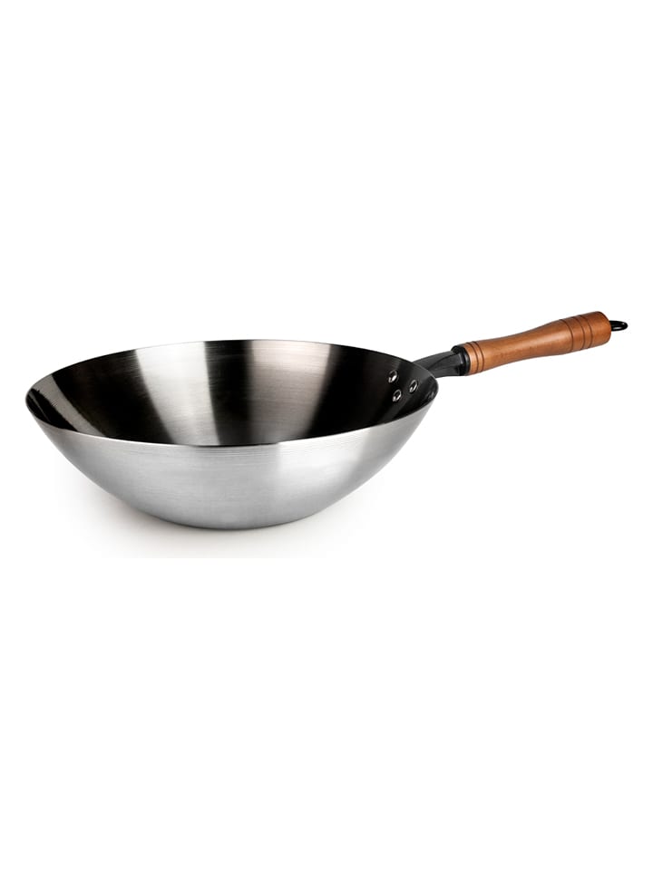 Ibili Patelnia wok w kolorze srebrnym - Ø 32 cm rozmiar: onesize