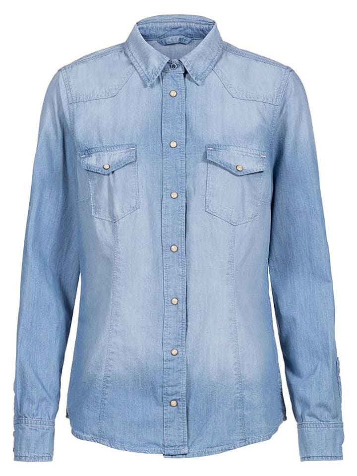 Herrlicher Bluzka "Lilien" w kolorze błękitnym rozmiar: XL