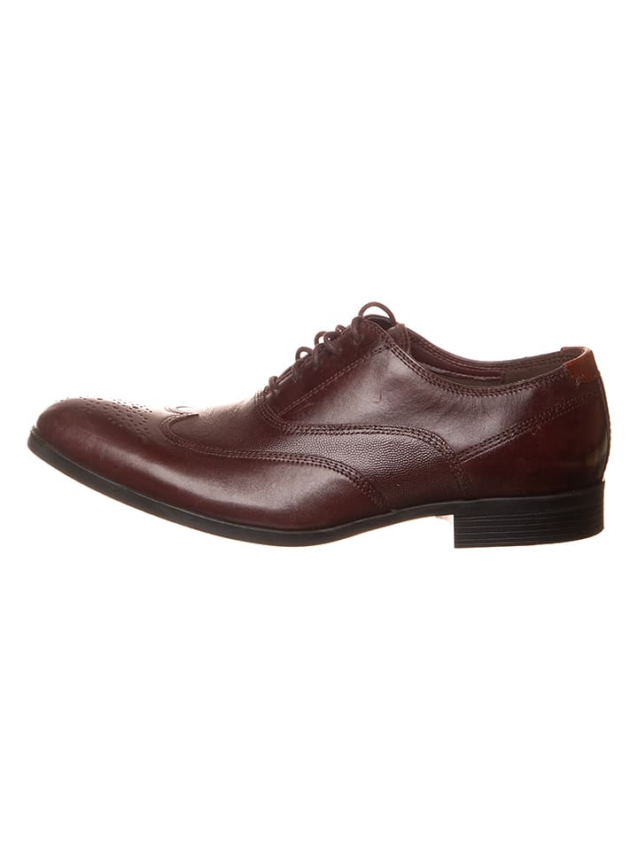 Clarks Skórzane trzewiki "Gilmore Wing" w kolorze ciemnobrązowym rozmiar: 40