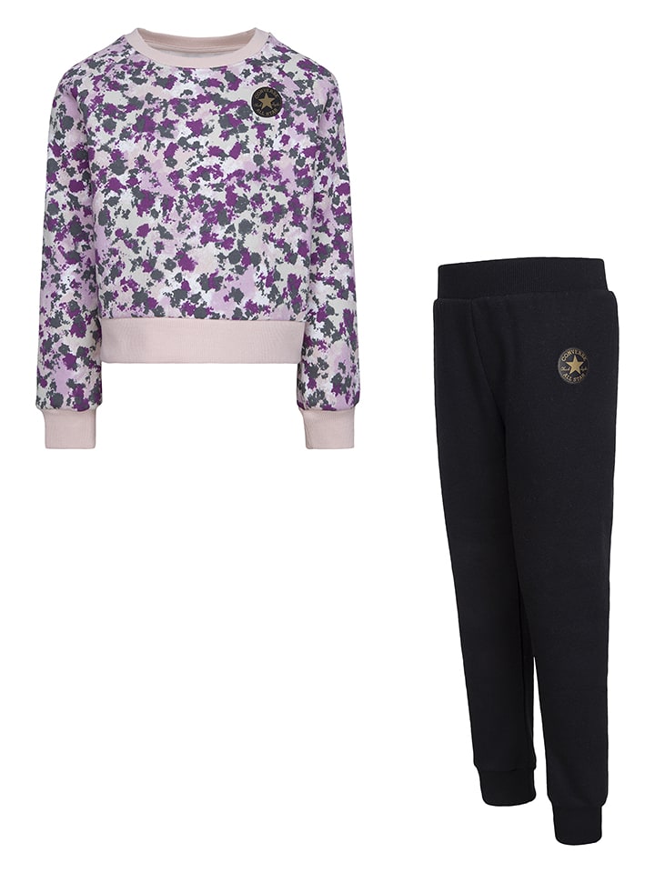 Converse 2-częściowy zestaw w kolorze fioletowo-czarnym rozmiar: 74/80