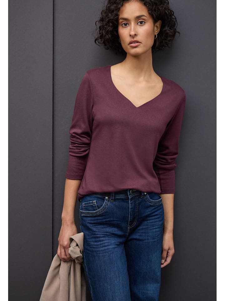 Street One Koszulka w kolorze fioletowym rozmiar: 42