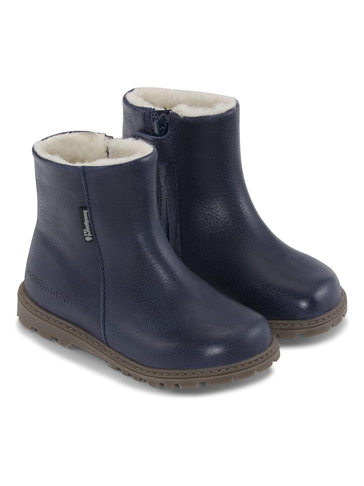 Bundgaard Skórzane botki zimowe "Tarok" w kolorze granatowym rozmiar: 32
