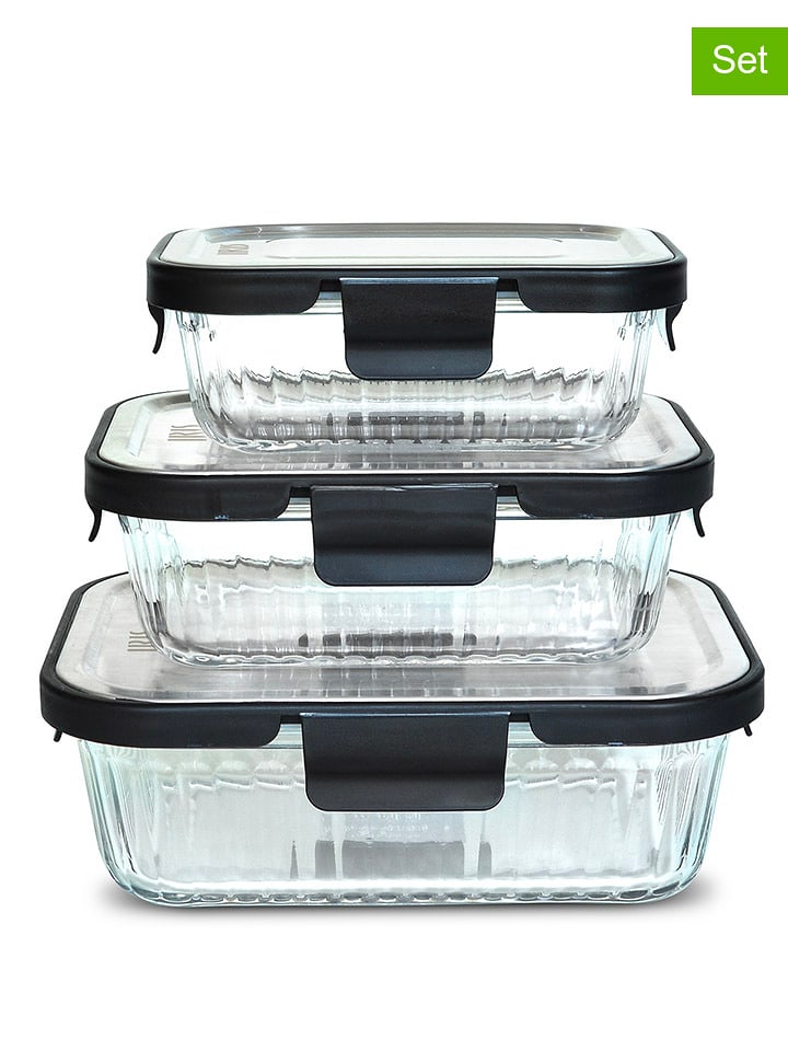 IRIS Pojemniki (3 szt.) w kolorze czarnym rozmiar: onesize