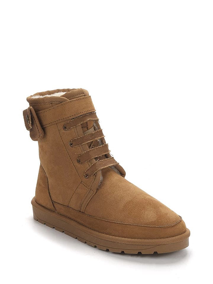 ISLAND BOOT Botki zimowe "Imaan" w kolorze jasnobrązowym rozmiar: 36