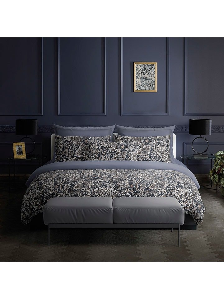 maison héritage PARIS Komplet pościeli satynowej w kolorze szarobrązowo-szarym rozmiar: 240x220 cm