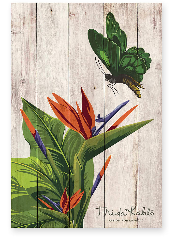 Madre Selva Druk "Monkey Plants" na drewnie - 40 x 60 cm rozmiar: onesize