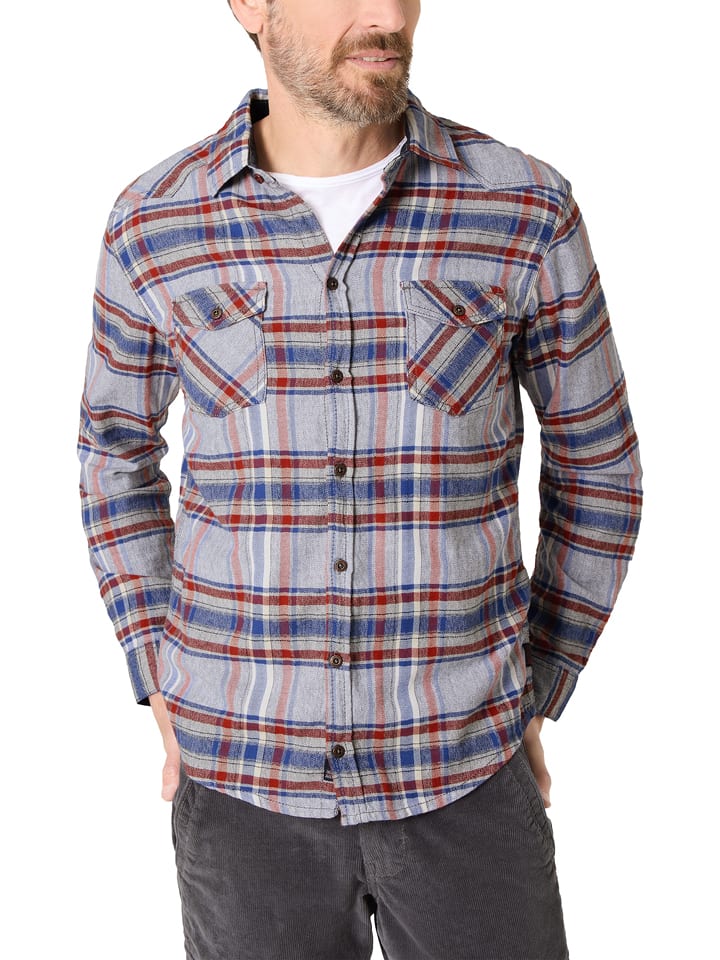 Timezone Koszula w kolorze szaro-czerwono-niebieskim rozmiar: S