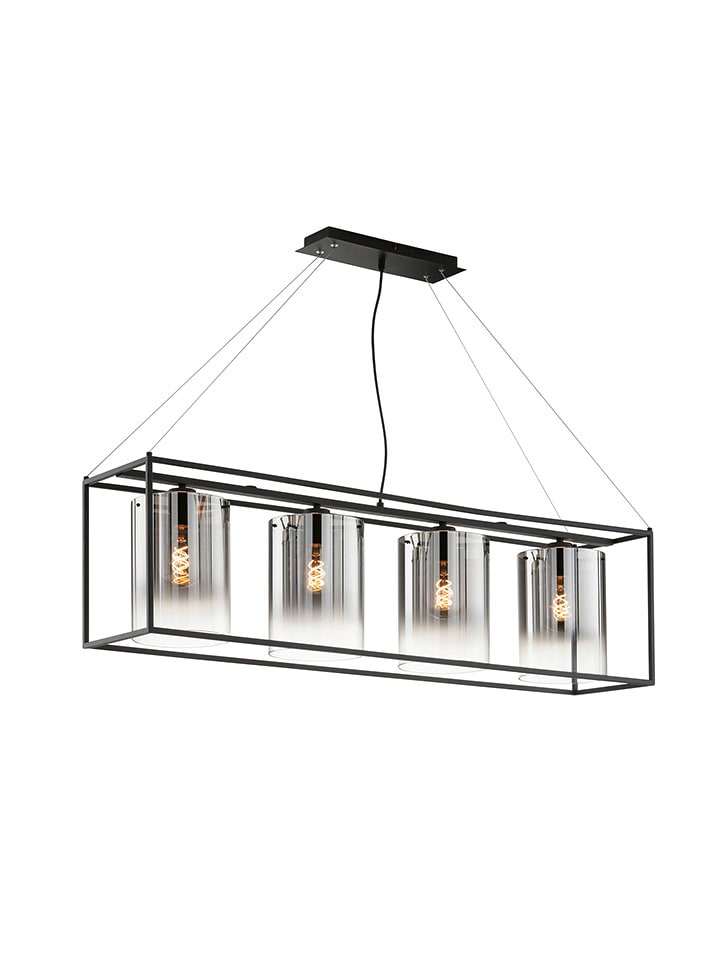 FISCHER & HONSEL Lampa wisząca "Samu" w kolorze czarnym - 115 x 150 x 22 cm rozmiar: onesize