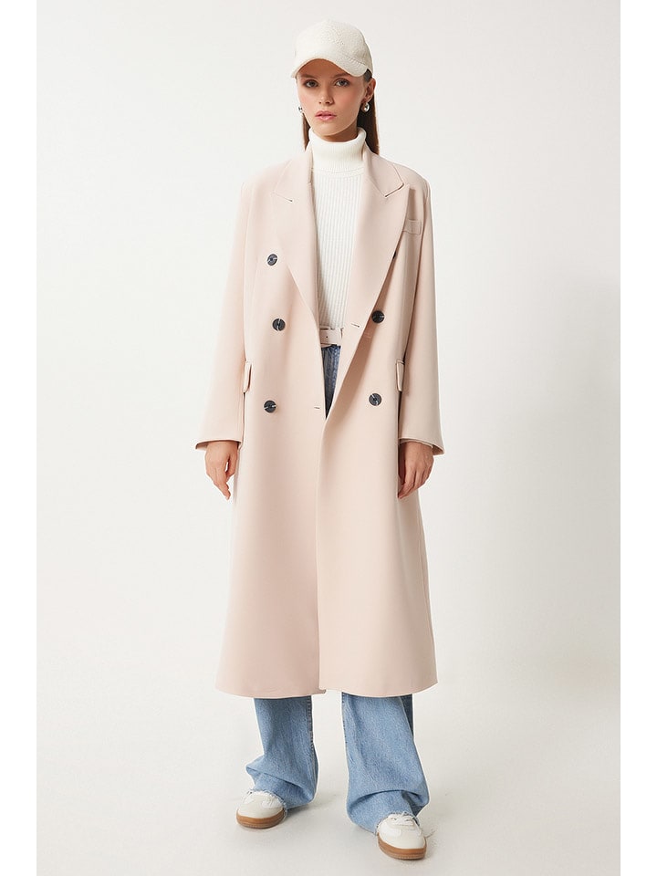 Happiness Istanbul Płaszcz przejściowy w kolorze kremowym rozmiar: 40