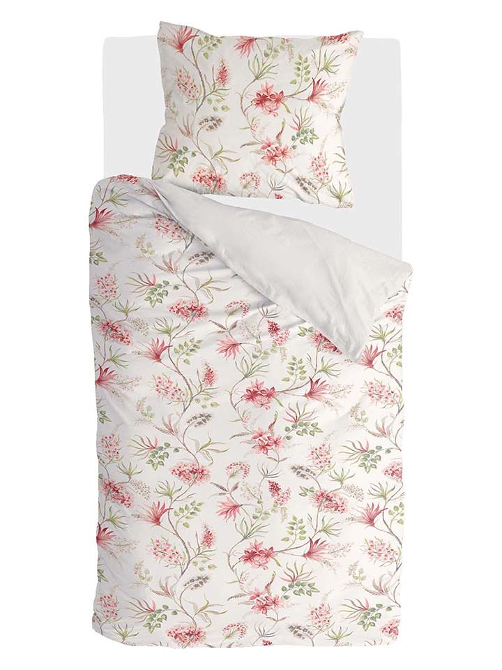 Walra Komplet pościeli satynowej "Spring Beauty" ze wzorem rozmiar: 140x220 cm
