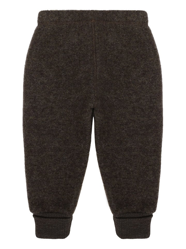 mikk-line Wełniane spodnie w kolorze ciemnobrązowym rozmiar: 110