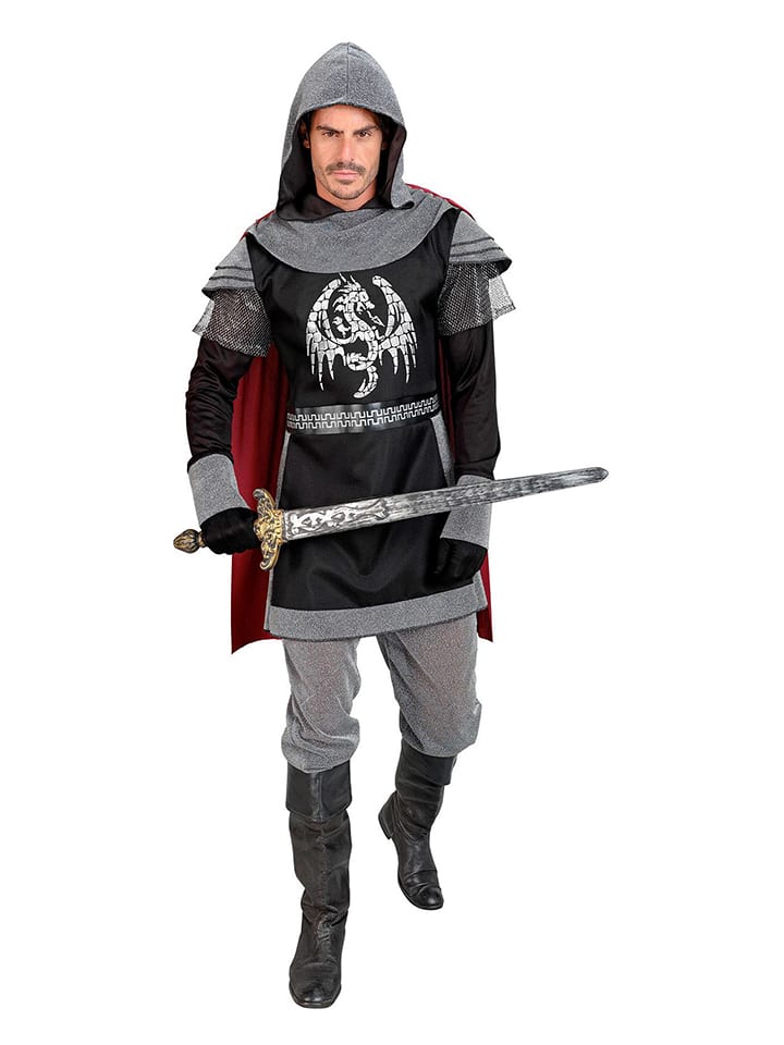 Carnival Party Kostium w kolorze antracytowo-czerwonym rozmiar: M