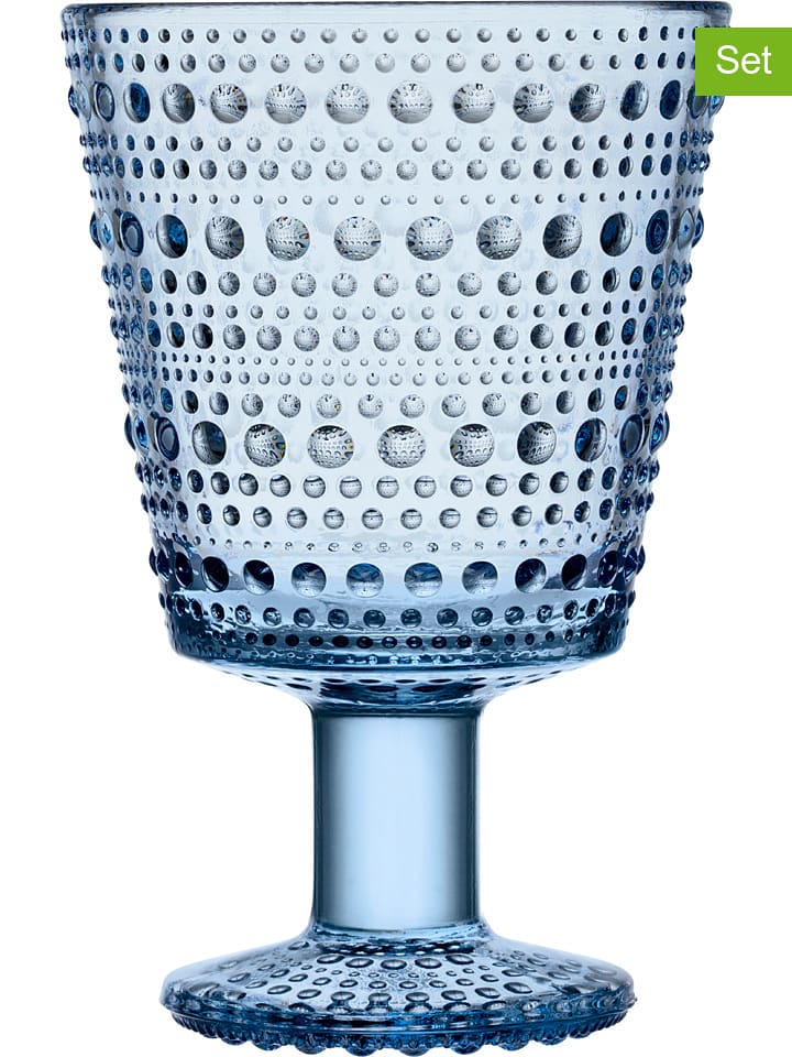 iittala Kieliszki (2 szt.) "Kastehelmi" w kolorze błękitnym - 260 ml rozmiar: onesize