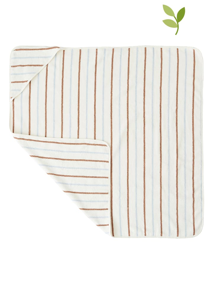 OYOY mini Ręcznik kąpielowy "Raita" w kolorze białym z kapturem - 100 x 100 cm rozmiar: onesize