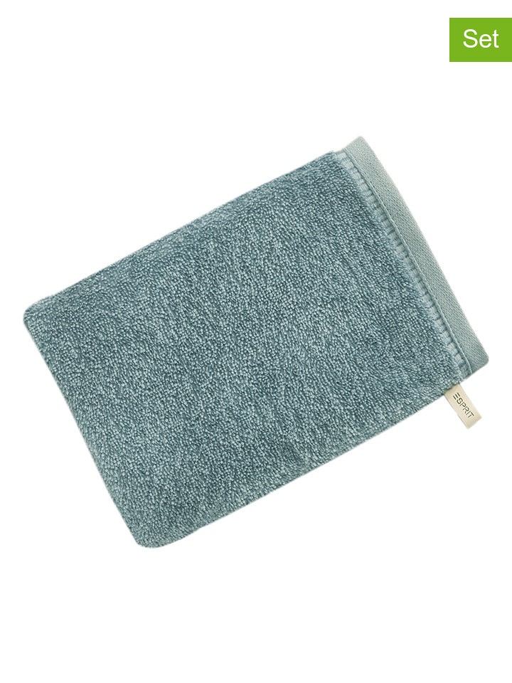 ESPRIT Myjki (6 szt.) "Modern Solid" w kolorze niebieskim rozmiar: 22x16 cm