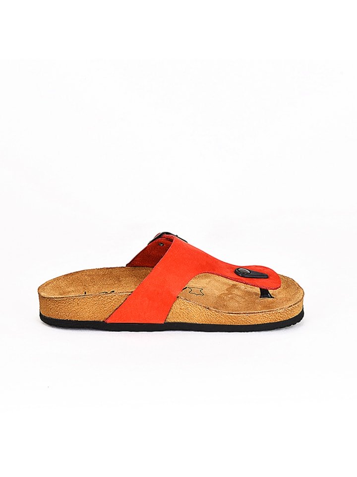 Moosefield Skórzane japonki w kolorze czerwonym rozmiar: 40