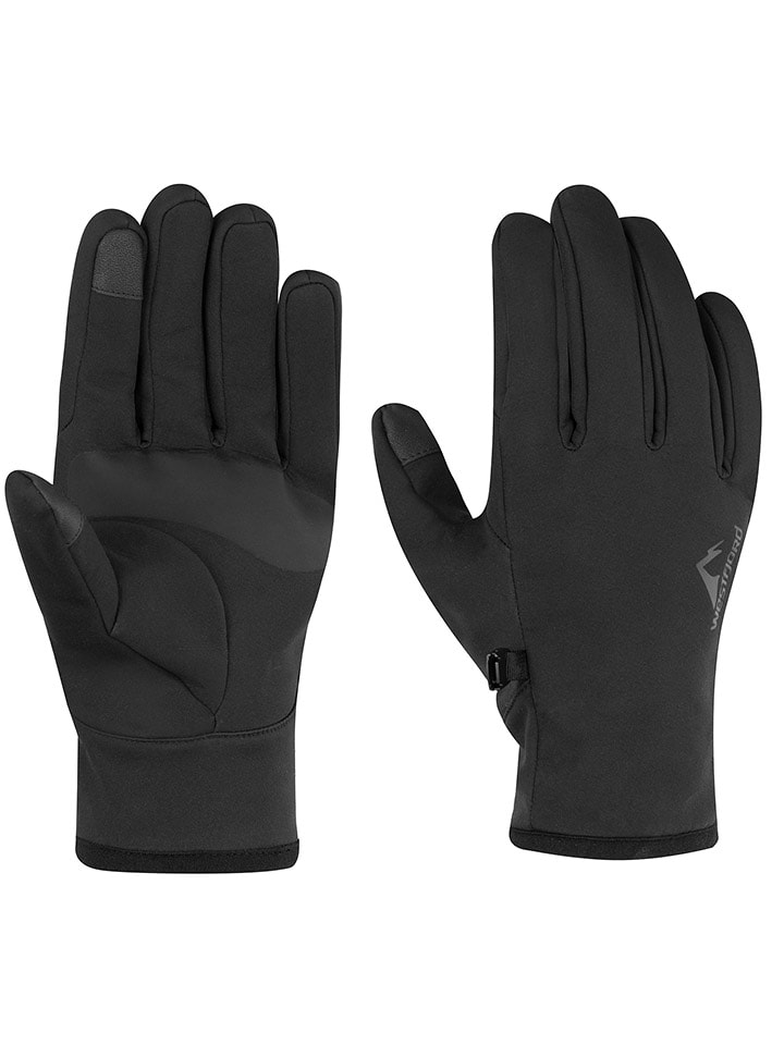 Westfjord Rękawice softshellowe "Hekla" w kolorze czarnym rozmiar: 10