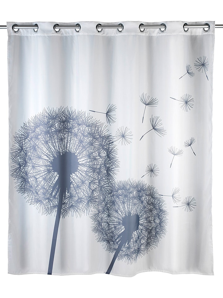 Wenko Zasłona prysznicowa "Astera Flex" w kolorze biało-szarym - 200 x 180 cm rozmiar: onesize