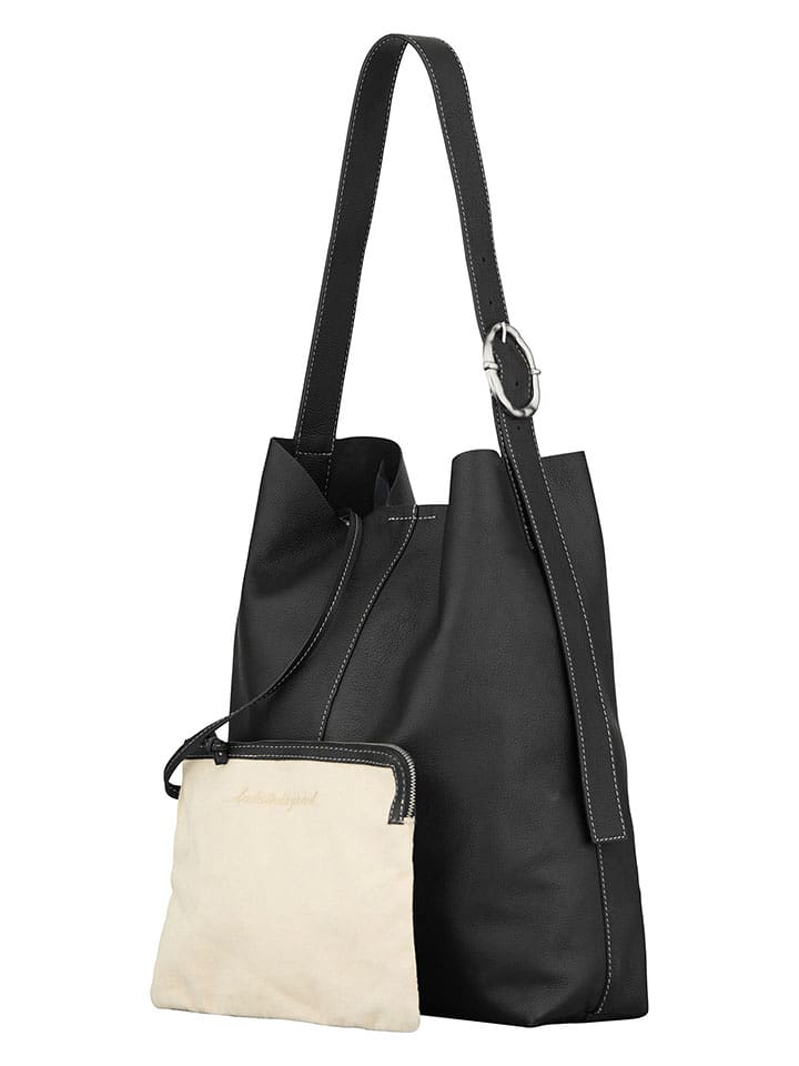 Becksöndergaard Skórzana torebka "Mae" w kolorze czarnym - 32 x 40 x 15 cm rozmiar: onesize