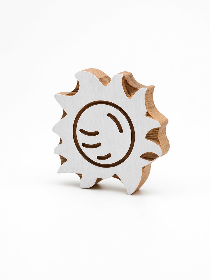 Samimi Stempel "Sun" w kolorze jasnobrązowo-białym - 7 x 7 cm rozmiar: onesize