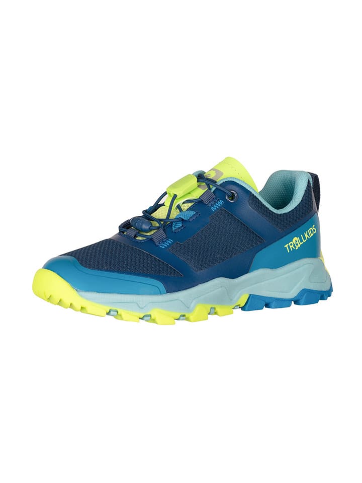 Trollkids Buty trekkingowe "Sandefjord Hiker XT" w kolorze niebiesko-zielonym rozmiar: 30
