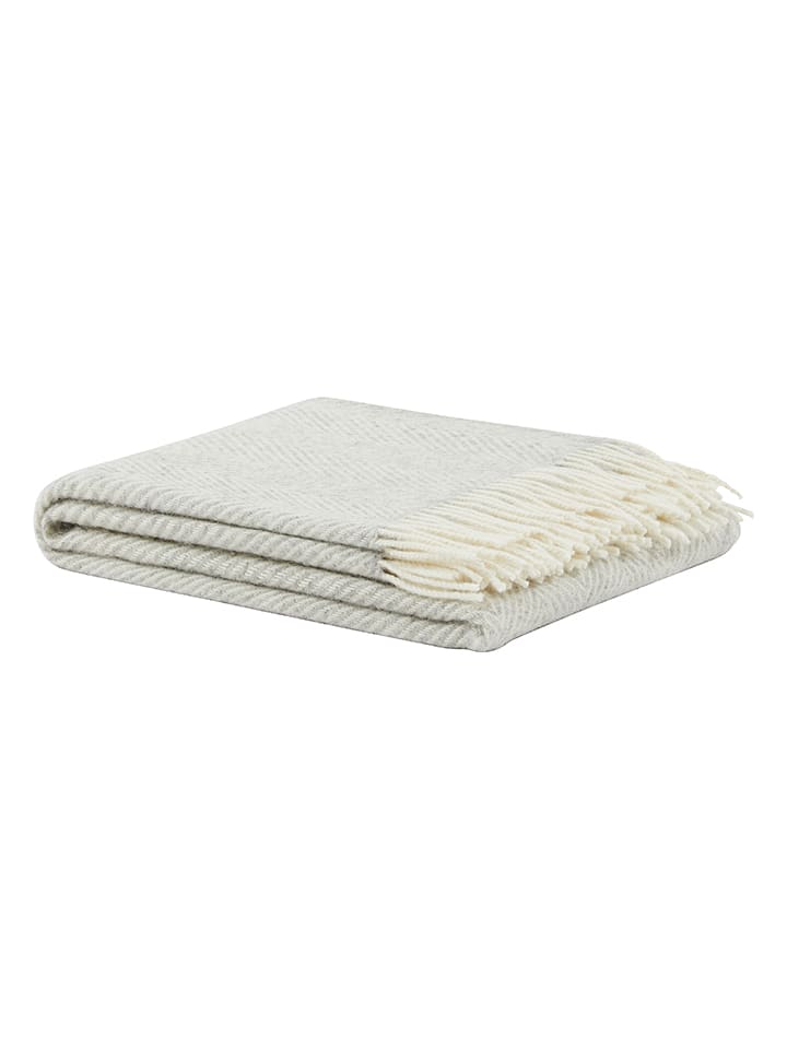 Lanerossi Wełniany koc "Iseo Spina" w kolorze jasnoszaro-kremowym - 170 x 130 cm rozmiar: onesize