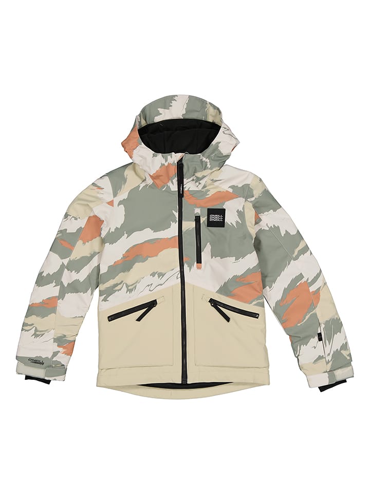 O'Neill Kurtka narciarska w kolorze beżowo-szaro-pomarańczowym rozmiar: 152