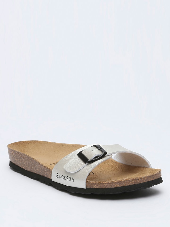 BACKSUN Klapki w kolorze kremowym rozmiar: 40