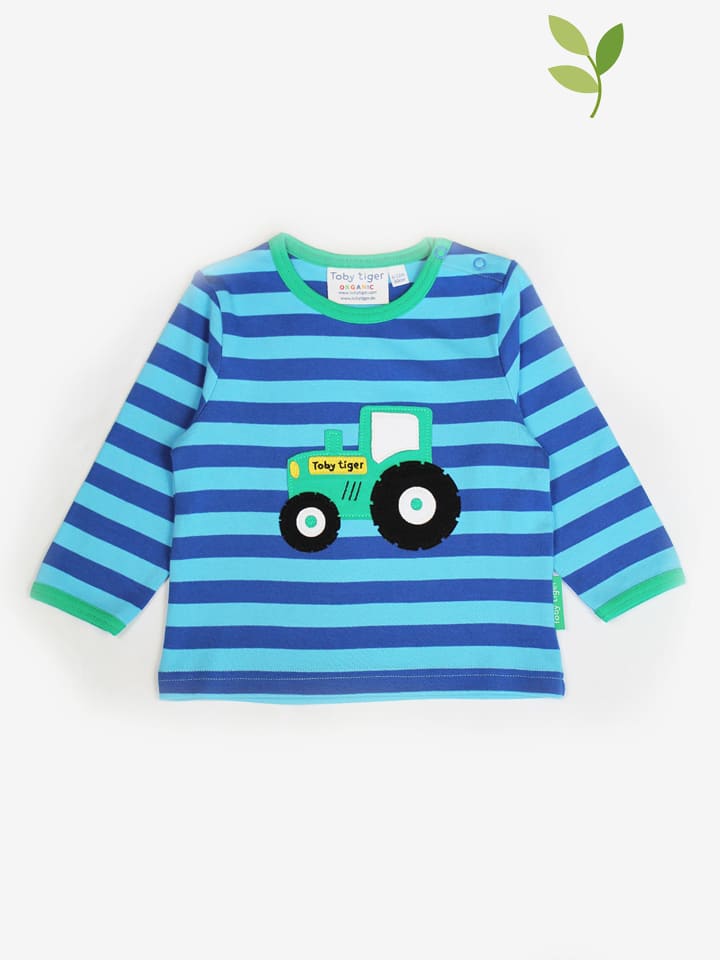 Toby Tiger Koszulka w kolorze niebieskim rozmiar: 116