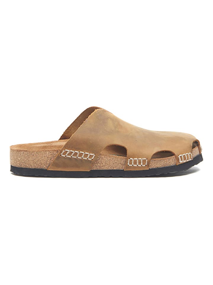 Comfortfusse Skórzane chodaki w kolorze jasnobrązowym rozmiar: 36