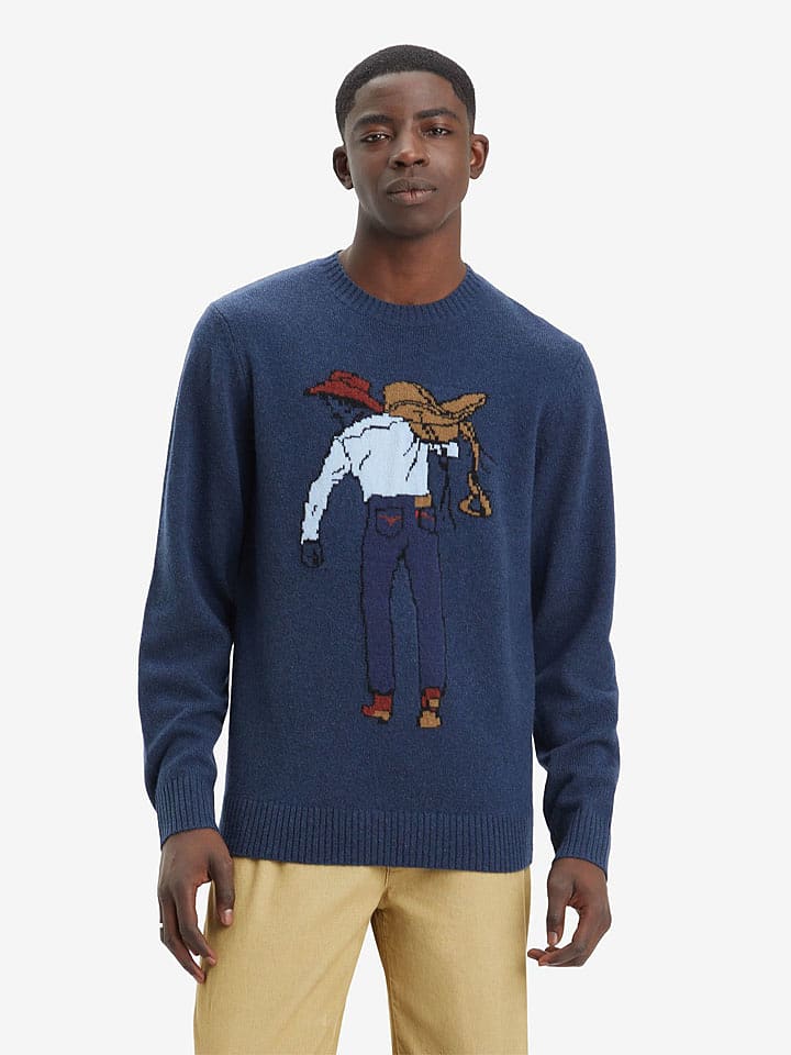 Levi´s Wełniany sweter w kolorze niebieskim rozmiar: XL