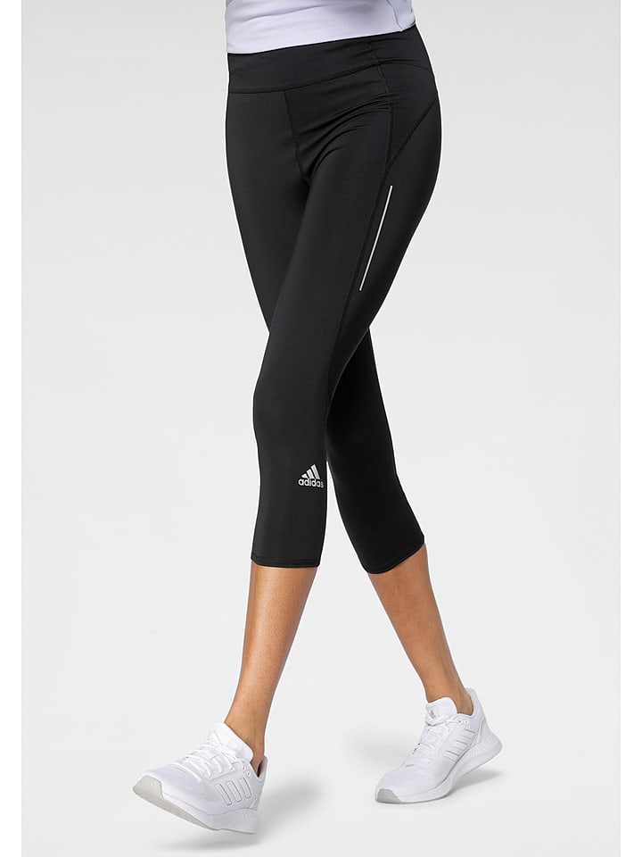 adidas Legginsy sporotwe "Own The Run 3/4" w kolorze czarnym rozmiar: S